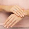 Matrix-ring, hvid, rhodineret Matrix-ring, hvid, rhodineret