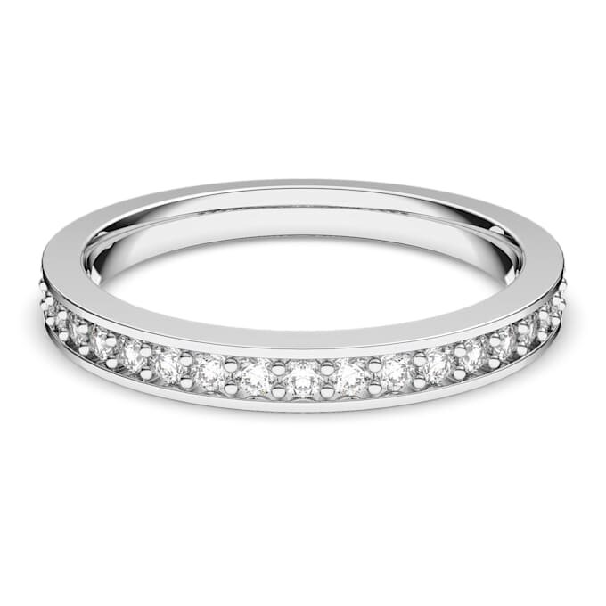Matrix-ring, hvid, rhodineret Matrix-ring, hvid, rhodineret