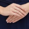 Matrix-ring, hvid, rosaguldbelagt