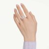 Matrix-ring med baguetteslibning, knude, hvid, rhodiumbelagt Matrix-ring med baguetteslibning, knude, hvid, rhodiumbelagt