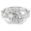 Matrix-ring med baguetteslibning, knude, hvid, rhodiumbelagt Matrix-ring med baguetteslibning, knude, hvid, rhodiumbelagt
