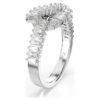 Matrix-ring med baguetteslibning, knude, hvid, rhodiumbelagt Matrix-ring med baguetteslibning, knude, hvid, rhodiumbelagt