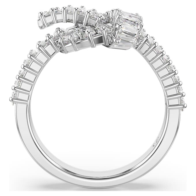 Matrix-ring med baguetteslibning, knude, hvid, rhodiumbelagt Matrix-ring med baguetteslibning, knude, hvid, rhodiumbelagt