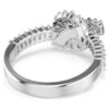 Matrix-ring med baguetteslibning, knude, hvid, rhodiumbelagt Matrix-ring med baguetteslibning, knude, hvid, rhodiumbelagt