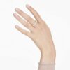 Matrix-ring med oval slibning, hvid, forgyldt Matrix-ring med oval slibning, hvid, forgyldt