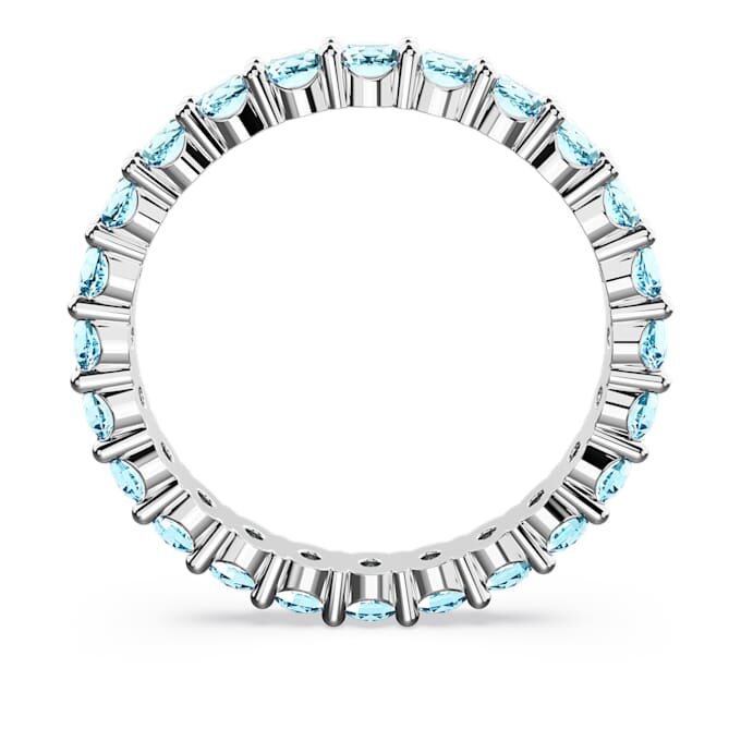 Matrix-ring, rundslibet, blå, rhodineret Matrix-ring, rundslibet, blå, rhodineret