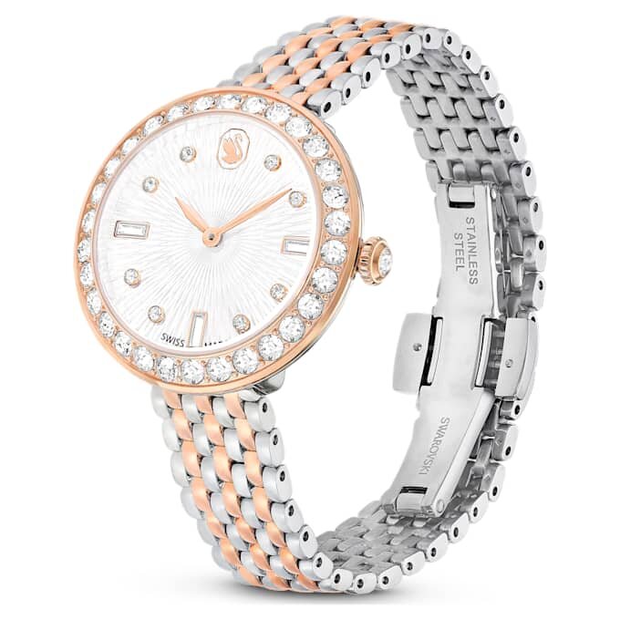 Matrix Tennis 7-Link ur, Swiss Made, metalarmbånd, rosaguldfarvet, blandet metalfinish Matrix Tennis 7-Link ur, Swiss Made, metalarmbånd, rosaguldfarvet, blandet metalfinish