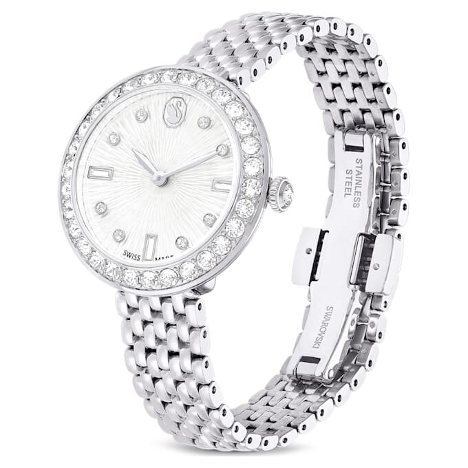 Matrix Tennis 7-Link ur, Swiss Made, metalarmbånd, sølvfarvet, rustfrit stål Matrix Tennis 7-Link ur, Swiss Made, metalarmbånd, sølvfarvet, rustfrit stål