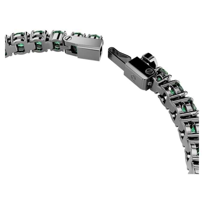 Matrix Tennis-armbånd, rundslibet, grøn, rutheniumbelagt Matrix Tennis-armbånd, rundslibet, grøn, rutheniumbelagt