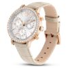 Matrix Tennis Chrono-ur, Swiss Made, læderrem, beige, rosaguld-farvet finish Matrix Tennis Chrono-ur, Swiss Made, læderrem, beige, rosaguld-farvet finish