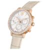 Matrix Tennis Chrono-ur, Swiss Made, læderrem, beige, rosaguld-farvet finish Matrix Tennis Chrono-ur, Swiss Made, læderrem, beige, rosaguld-farvet finish