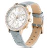 Matrix Tennis Chrono-ure, Swiss Made, læderrem, grå, champagneguld-farvet finish Matrix Tennis Chrono-ure, Swiss Made, læderrem, grå, champagneguld-farvet finish