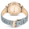 Matrix Tennis Chrono-ure, Swiss Made, læderrem, grå, champagneguld-farvet finish Matrix Tennis Chrono-ure, Swiss Made, læderrem, grå, champagneguld-farvet finish