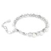 Matrix Tennisarmbånd Crystal Pearl, rundslibede, hvide, rhodiumbelagte Matrix Tennisarmbånd Crystal Pearl, rundslibede, hvide, rhodiumbelagte