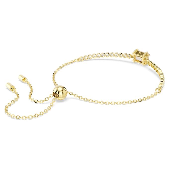 Matrix tennisarmbånd med blandede slibninger, karamel, guldbelagt Matrix tennisarmbånd med blandede slibninger, karamel, guldbelagt