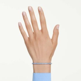 Matrix tennisarmbånd, rundslibet, blå, rutheniumbelagt Matrix tennisarmbånd, rundslibet, blå, rutheniumbelagt