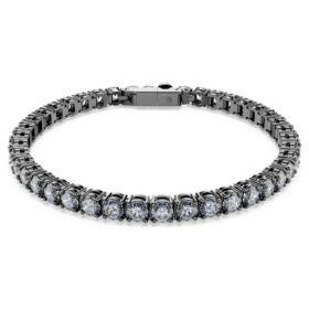 Matrix Tennisarmbånd, rundslibet, grå, rutheniumbelagt Matrix Tennisarmbånd, rundslibet, grå, rutheniumbelagt