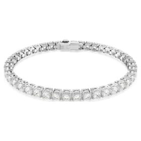 Matrix Tennisarmbånd, rundslibet, hvid, rhodiumbelagt Matrix Tennisarmbånd, rundslibet, hvid, rhodiumbelagt