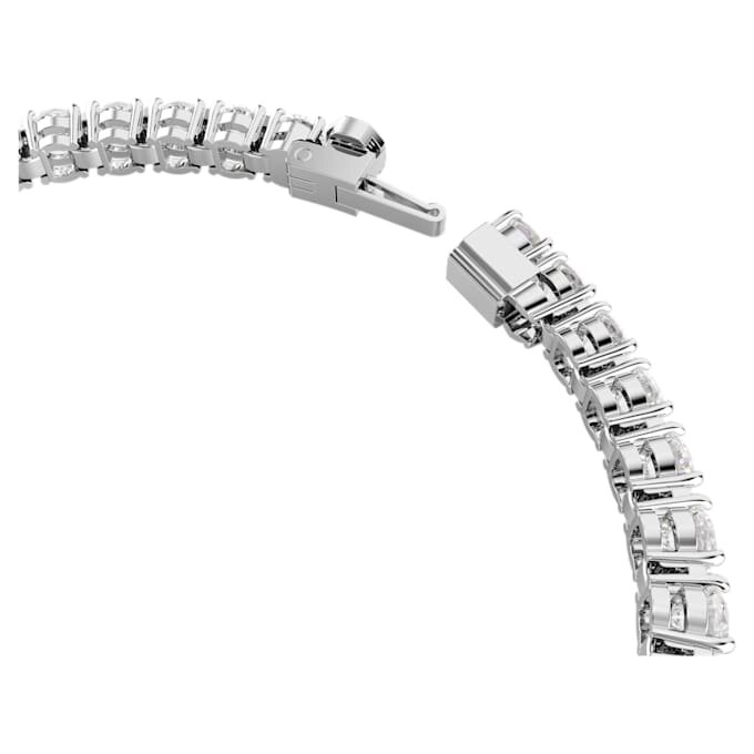 Matrix Tennisarmbånd, rundslibet, hvid, rhodiumbelagt Matrix Tennisarmbånd, rundslibet, hvid, rhodiumbelagt