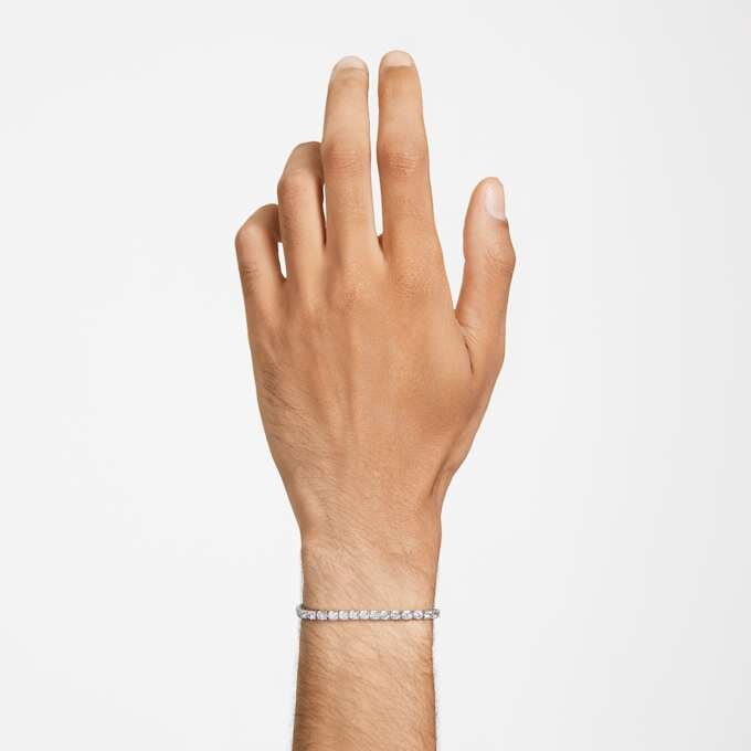 Matrix Tennisarmbånd, rundslibet, hvid, rhodiumbelagt Matrix Tennisarmbånd, rundslibet, hvid, rhodiumbelagt