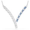 Matrix-vedhæng med blandede slibninger, blå, rhodiumbelagt Matrix-vedhæng med blandede slibninger, blå, rhodiumbelagt