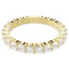 Matrix Vittore Band-ring, rundslibet, hvid, forgyldt
