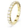 Matrix Vittore Band-ring, rundslibet, hvid, forgyldt