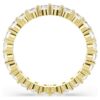 Matrix Vittore Band-ring, rundslibet, hvid, forgyldt
