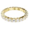Matrix Vittore Band-ring, rundslibet, hvid, forgyldt