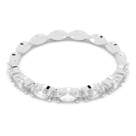 Matrix Vittore-ring, marquise-slibning, hvid, rhodineret