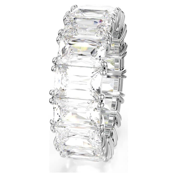 Matrix Vittore-ring med baguetteslibning, hvid, rhodineret Matrix Vittore-ring med baguetteslibning, hvid, rhodineret