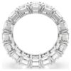 Matrix Vittore-ring med baguetteslibning, hvid, rhodineret Matrix Vittore-ring med baguetteslibning, hvid, rhodineret
