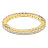 Matrix Vittore-ring, rundslibet, hvid, guldfarvet finish