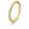 Matrix Vittore-ring, rundslibet, hvid, guldfarvet finish