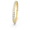 Matrix Vittore-ring, rundslibet, hvid, guldfarvet finish