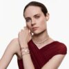 Matrix Vittore-ring, rundslibet, hvid, rosaguldbelagt