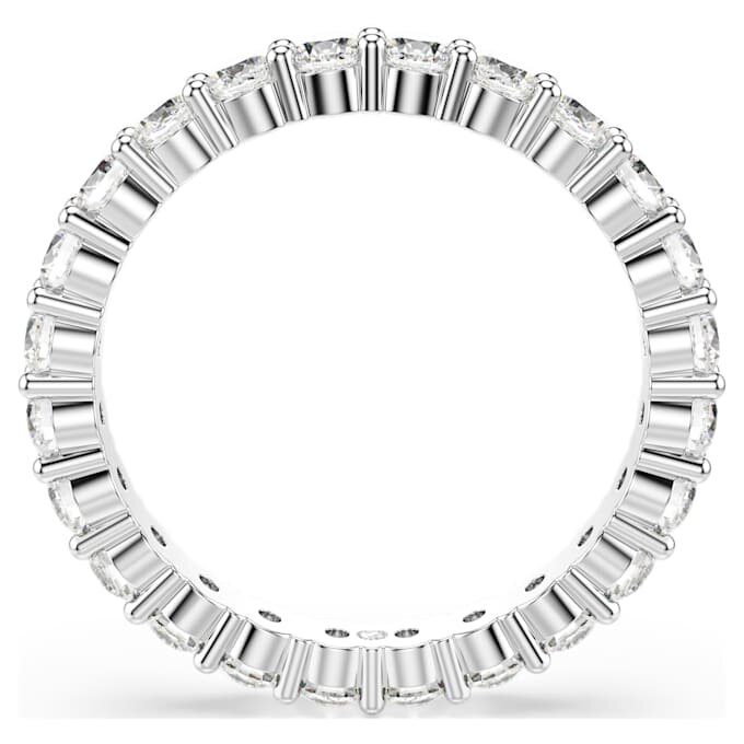 Matrix Vittore-ring, rundslibet, hvid, sølvfarvet finish Matrix Vittore-ring, rundslibet, hvid, sølvfarvet finish