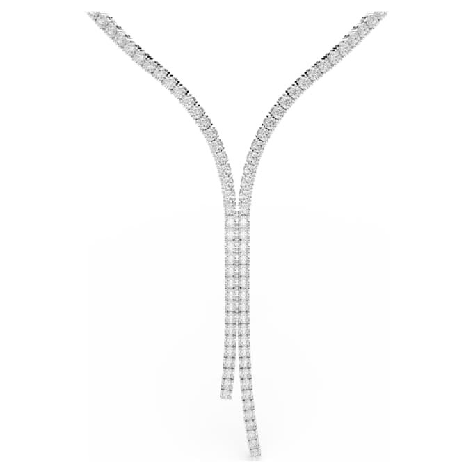 Matrix Y-halskæde, rundslibet, hvid, rhodiumbelagt Matrix Y-halskæde, rundslibet, hvid, rhodiumbelagt