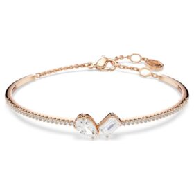 Mesmera armring med blandede slibninger, hvid, rosaguldbelagt Mesmera armring med blandede slibninger, hvid, rosaguldbelagt
