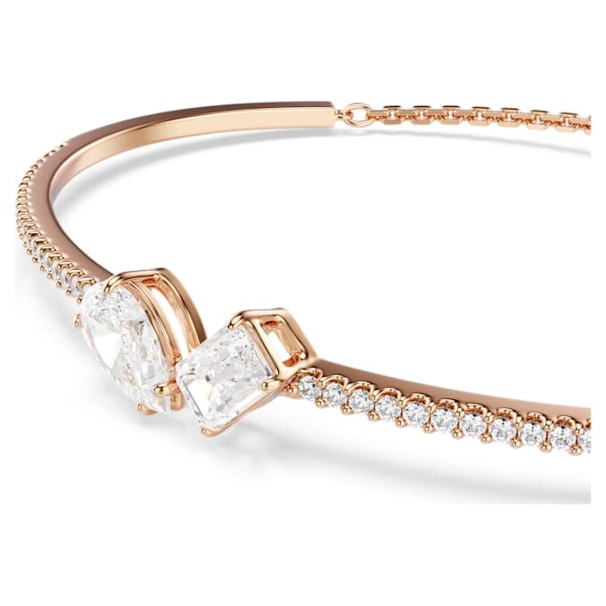 Mesmera armring med blandede slibninger, hvid, rosaguldbelagt Mesmera armring med blandede slibninger, hvid, rosaguldbelagt