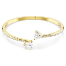 Mesmera armring med hjerte, hvid, forgyldt Mesmera armring med hjerte, hvid, forgyldt