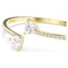 Mesmera armring med hjerte, hvid, forgyldt Mesmera armring med hjerte, hvid, forgyldt