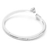 Mesmera armring med hjerte, hvid, rhodiumbelagt Mesmera armring med hjerte, hvid, rhodiumbelagt