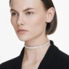 Millenia-choker med ottekantet slibning, hvid, rhodineret Millenia-choker med ottekantet slibning, hvid, rhodineret