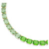Millenia-halskæde med ottekantet slibning, farveovergang, grøn, forgyldt