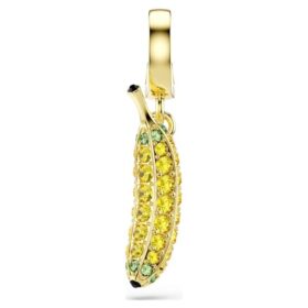 Minions-bananvedhæng med pavé, gul, forgyldt