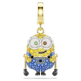 Minions Bob-vedhæng med pavé, flerfarvet, guldbelagt