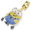 Minions Bob-vedhæng med pavé, flerfarvet, guldbelagt Minions Bob-vedhæng med pavé, flerfarvet, guldbelagt