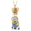 Minions King Bob-vedhæng med pavé, flerfarvet, forgyldt
