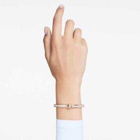 Numina armring, rundslibet, hvid, forgyldt Numina armring, rundslibet, hvid, forgyldt